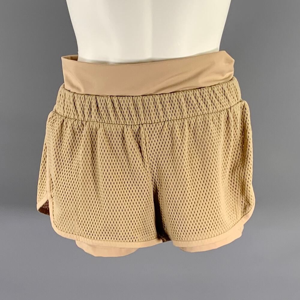 STELLA McCARTNEY Size XS Tan Nylon Spandex Runner Shorts